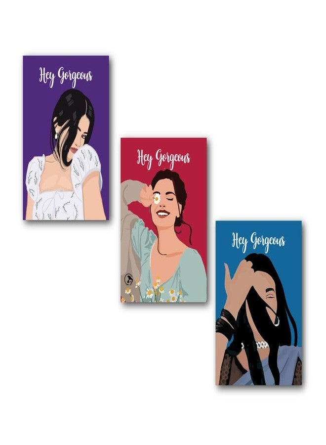 D2C Card Stock 300 GSM Thick Jewelry Display Tag Cards � Elegant Packaging for Earrings, Necklaces, & Accessories | Long-Lasting, Women Illustration Print 020 | Pack of 105 - Image 1